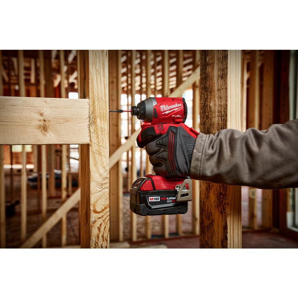 Milwaukee Tool M18 FUEL 18V Lithium-Ion Brushless Cordless Hammer Drill & Impact Driver Kit with (2) 5Ah Batteries Model # 2997-22